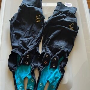 Black and Teal Dog Jumpsuits